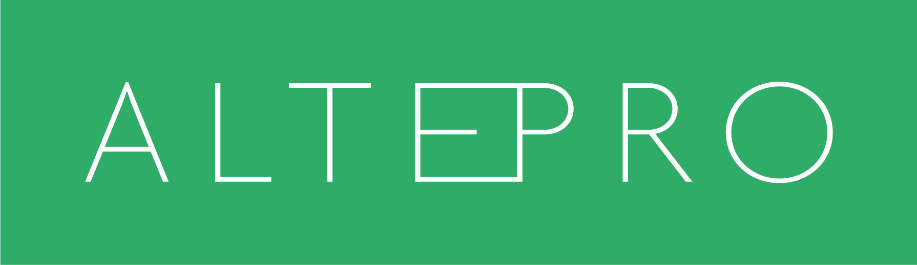 ALTEPRO logo — monochrome green